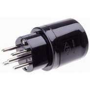 Electrical plug type 15 black / horizontal 10 A