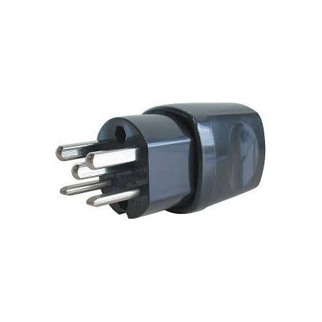 Electrical plug type 25 black / horizontal 16 A
